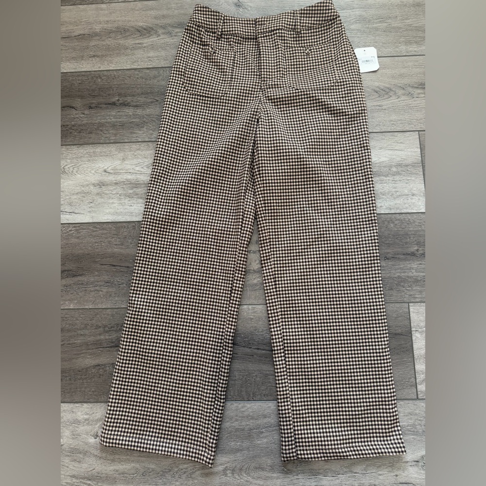 Altar’d State Gingham Brown and Cream Pants - Picture 3 of 8